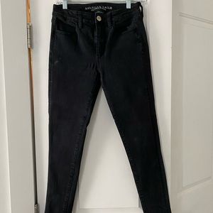 american eagle high rise super stretch jeans